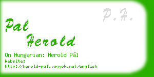 pal herold business card